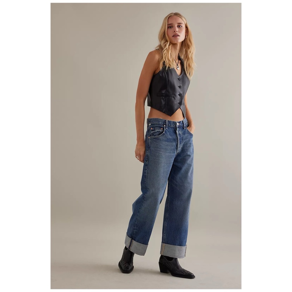 Nwot Citizens of Humanity Ayala Baggy Cuffed Crop 23